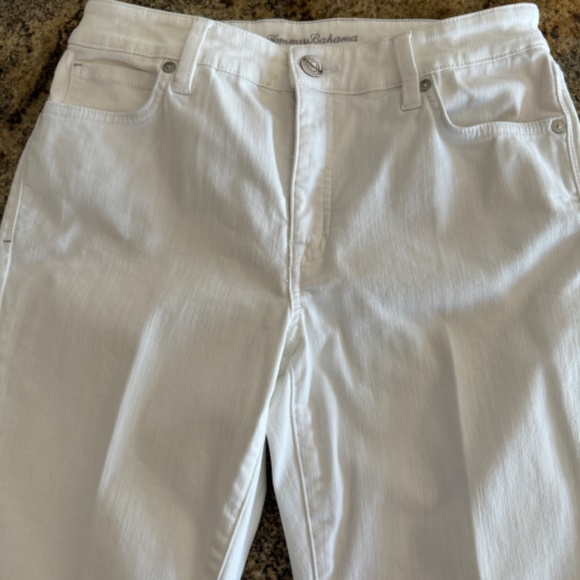 NWOT Tommy Bahama Ella Twill High-Rise White Ankle Jeans Size 4 - Picture 10 of 11